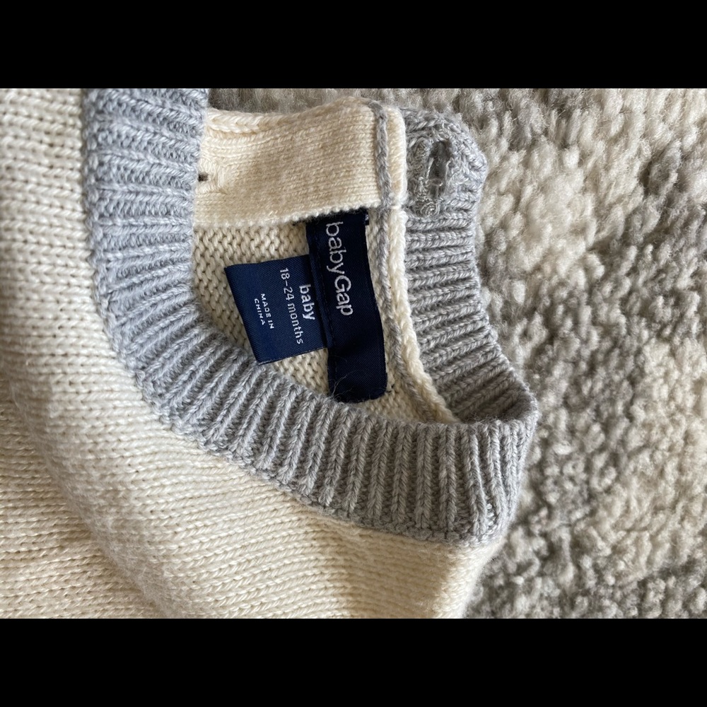 Baby Gap Reindeer Sweater Dress sz 18mo - Picture 2 of 4